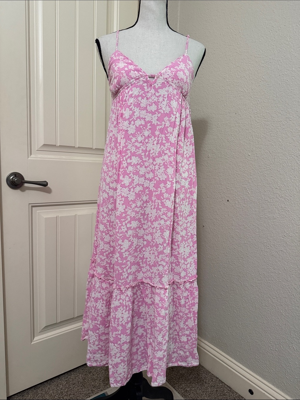 No Boundaries Pink and White Floral Maxi Dress